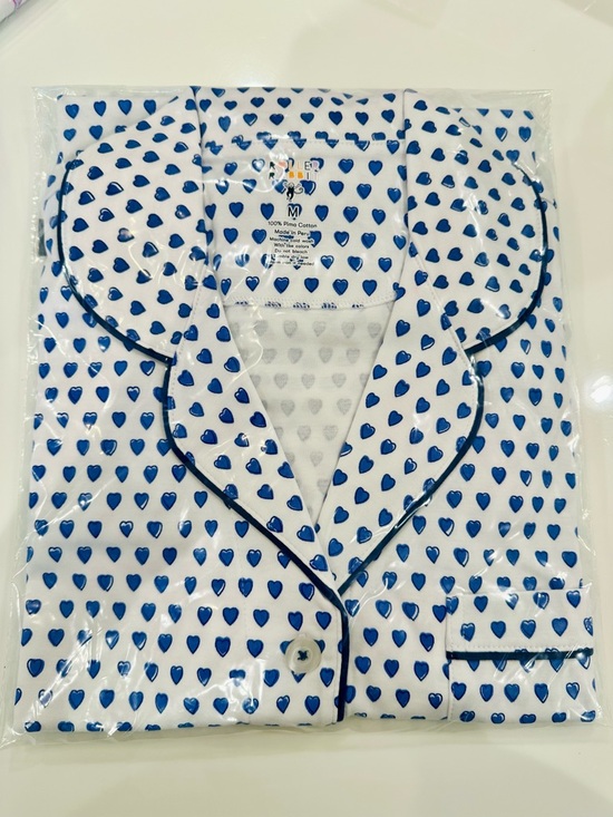Roller Rabbit Other - Roller Rabbit Hearts PoloPajama Set - Blue Hearts